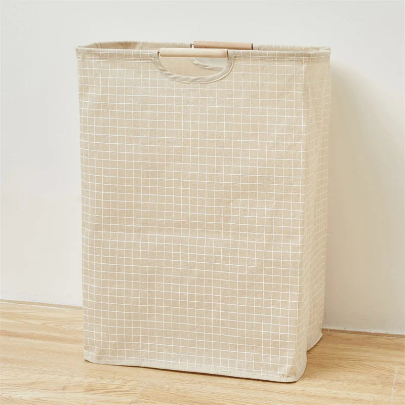 panier de rangement pliable pour linge sale avec poignée - vue 8 sur 12