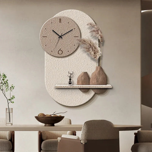 horloge murale décorative en grès design sensoriel avancé - vue 3 sur 10