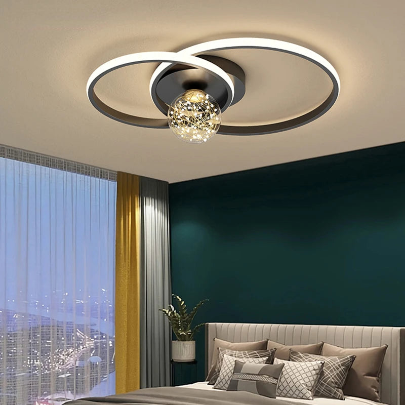 lustre nordique moderne à led simple boule pour éclairage intérieur - vue 4 sur 16