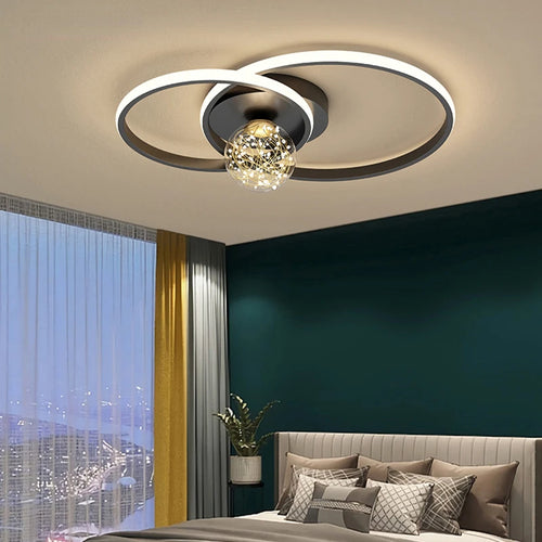 lustre led moderne simple boule nordique pour éclairage intérieur - vue 4 sur 16