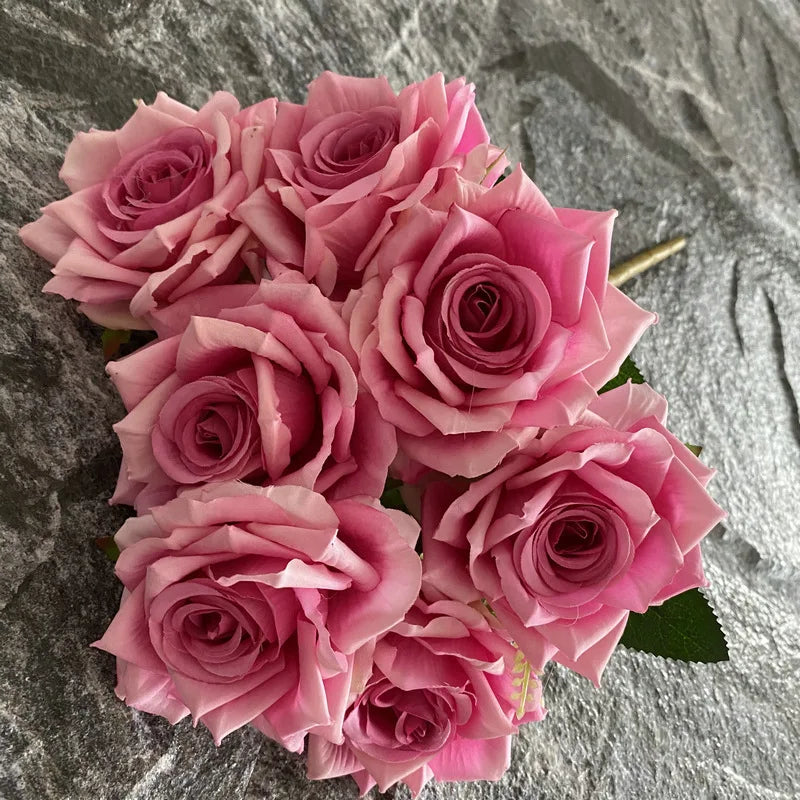 rose artificielle en soie pour décoration et photographie de mariage - vue 10 sur 22