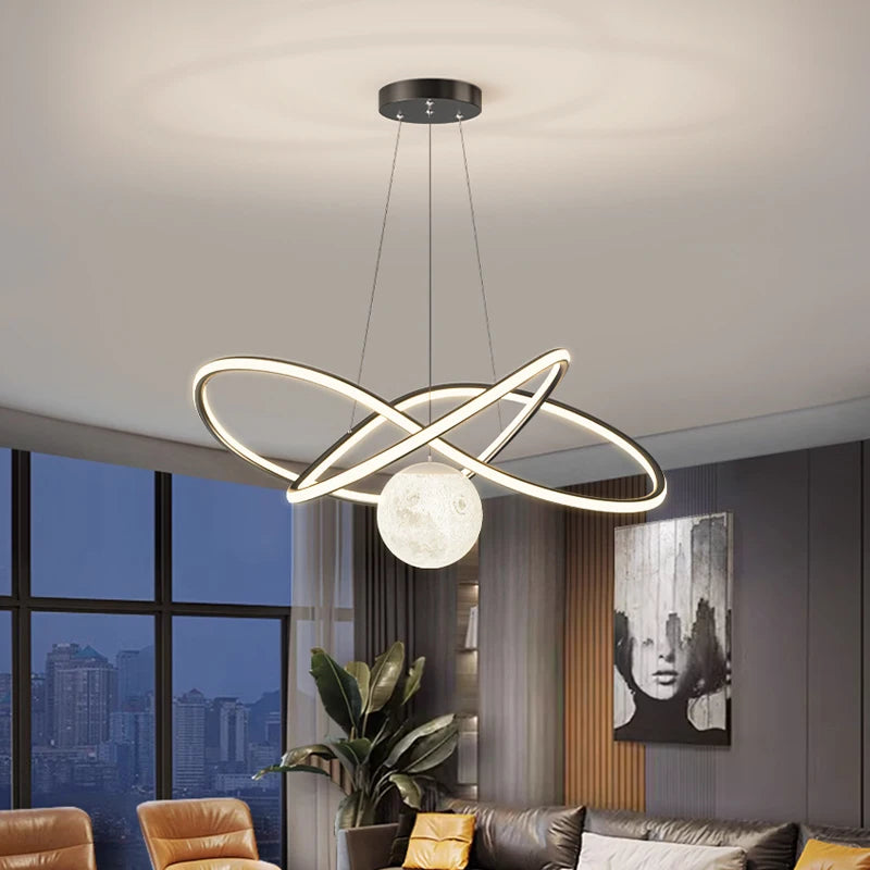 suspension moderne en aluminium pour décoration intérieure élégante - vue 4 sur 10
