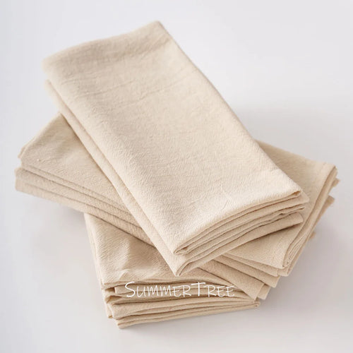 Serviette de table coton lavé style vintage lot