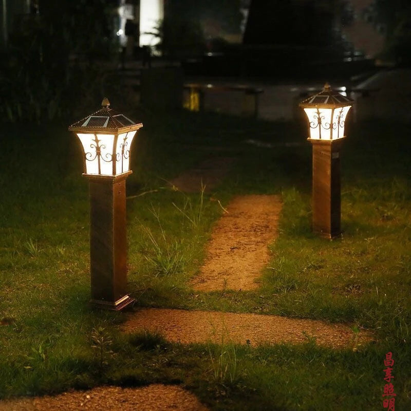 lampe solaire led décorative pour jardin et chemin - vue 4 sur 7