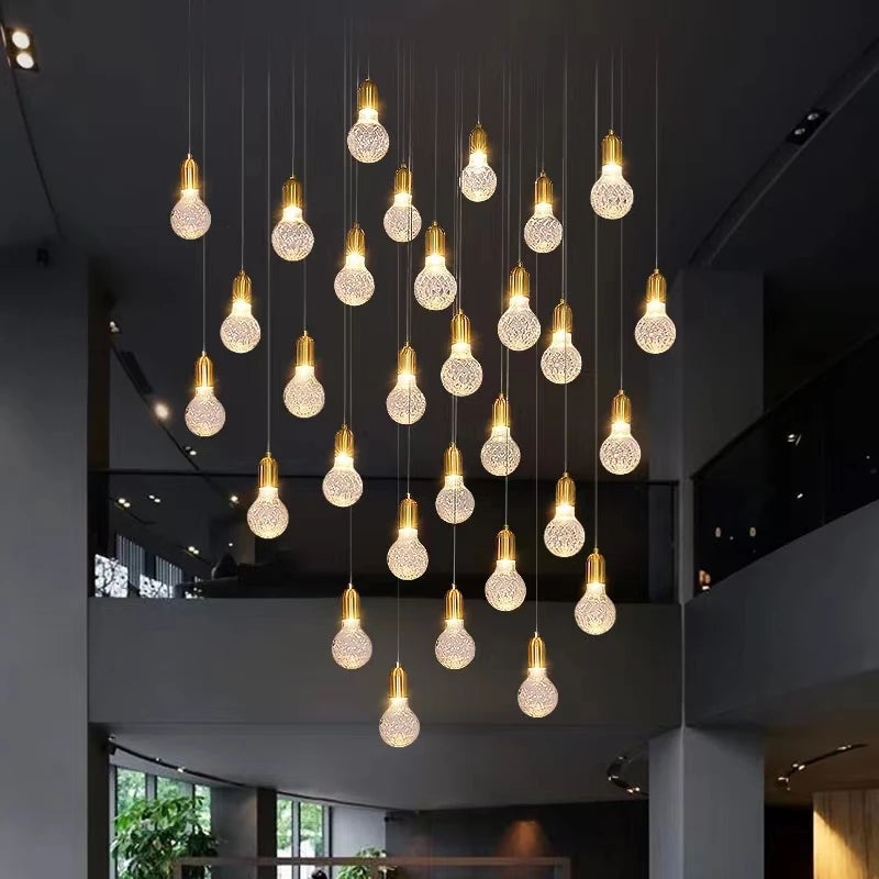 suspension moderne en verre pour villa de luxe - vue 3 sur 15