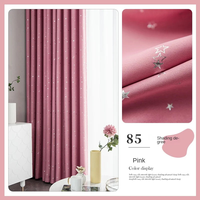 Rideau occultant plissé motif enfant salon chambre balcon - vue 8 sur 12