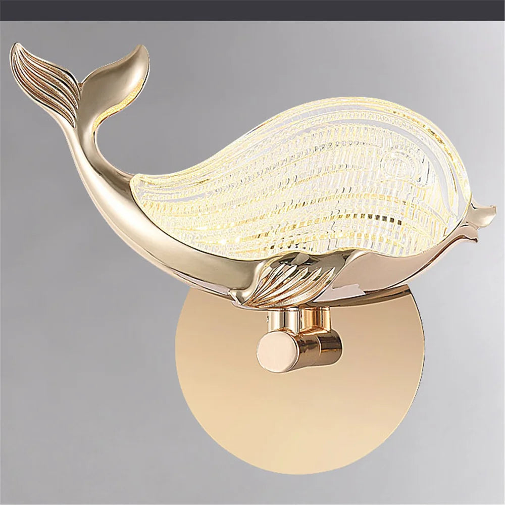 applique murale led baleine design pour décoration intérieure enfant - vue 5 sur 7
