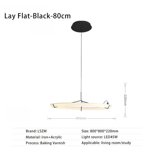 lustre nordique design suspension décorative en acrylique LED - vue 18 sur 18