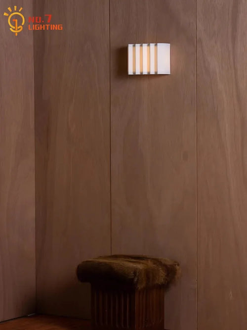 Wabi-sabi nordique individuel vague applique LED atmosphère tissu Art décoratif appliques murales salon chambre chevet escaliers - vue 6 sur 6
