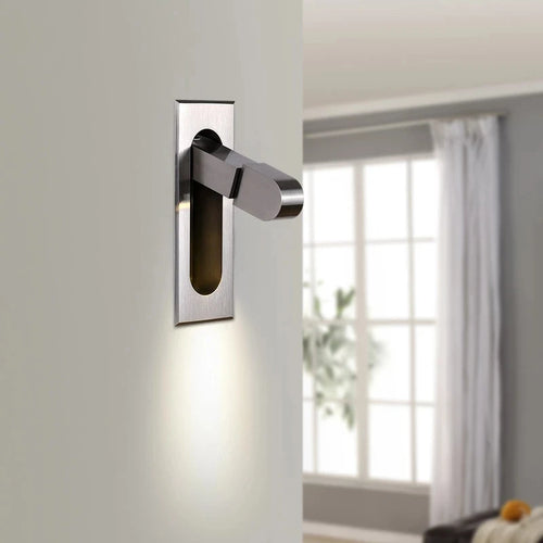 3W Embedded LED Wall Lamp 350 Rotation Adjustable Bedside Hotel Headboard Reading Light Bedroom Foldable Decor Sconce AC85-265V - vue 4 sur 13