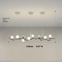 suspension design art déco en or chromé pour éclairage moderne