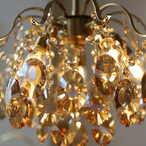 lustre en cristal de luxe pour décoration rétro élégante - vue 6 sur 8