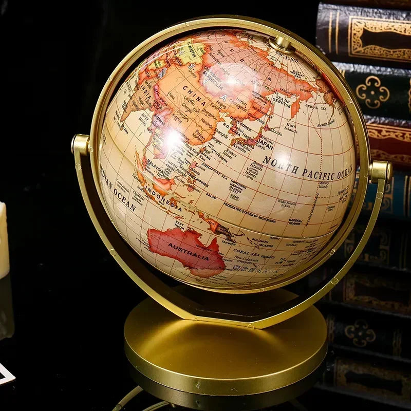 globe terrestre rétro haute définition pour étudiants éducatif rotatif - vue 6 sur 6