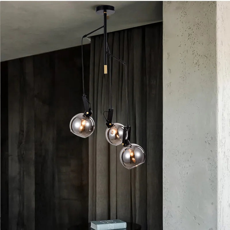 lustre nordique simple et luxueux pour éclairage intérieur - vue 4 sur 8