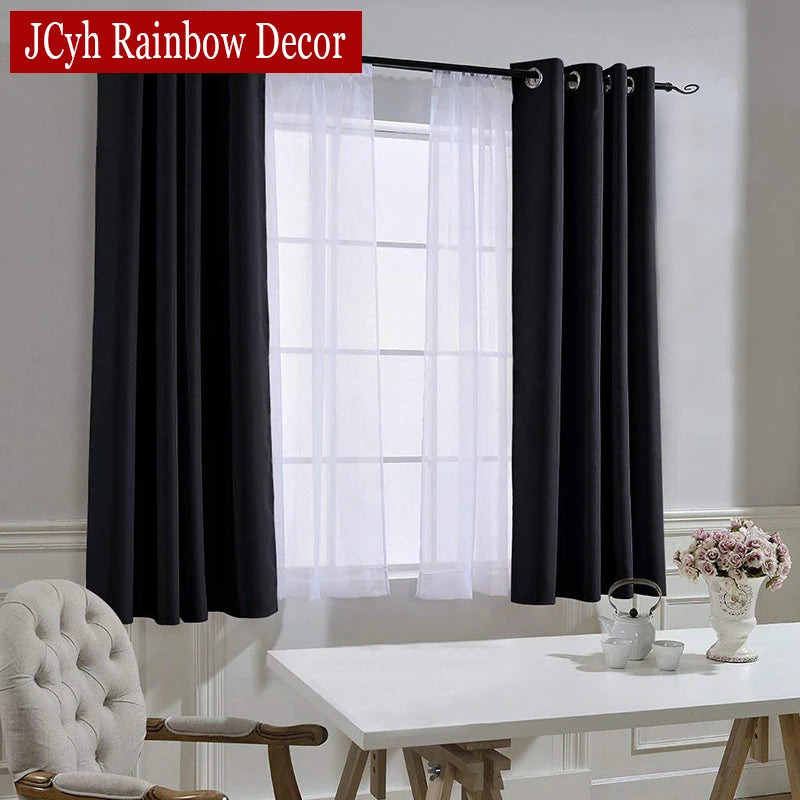 Rideau court occultant moderne pour cuisine salon chambre - vue 1 sur 11