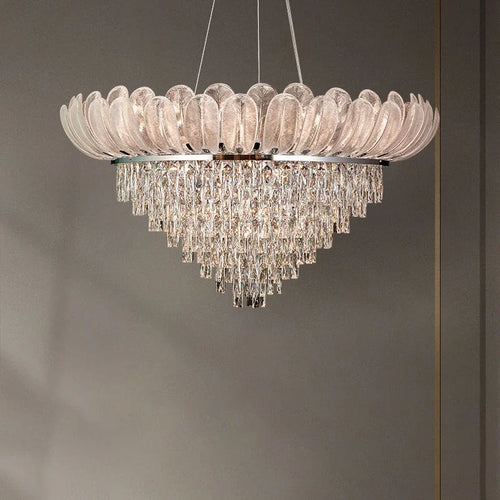 lustre en cristal de luxe pour décoration intérieure - vue 2 sur 9