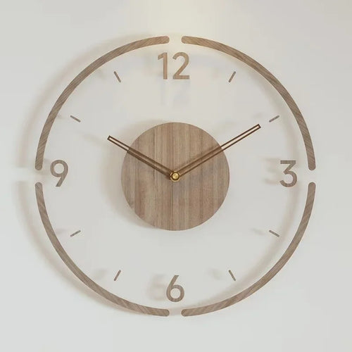 montre murale luxe en bois design moderne silencieuse quartz créative - vue 12 sur 11