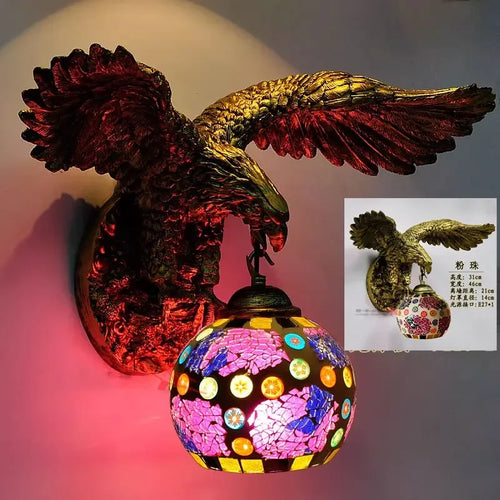 applique murale eagle décoration rétro bohème lumineuse artistique - vue 11 sur 18