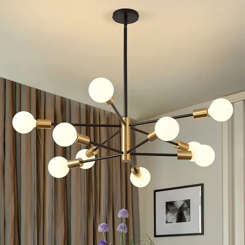 suspension nordique créative à lampes rotatives pour décoration intérieure - vue 3 sur 10