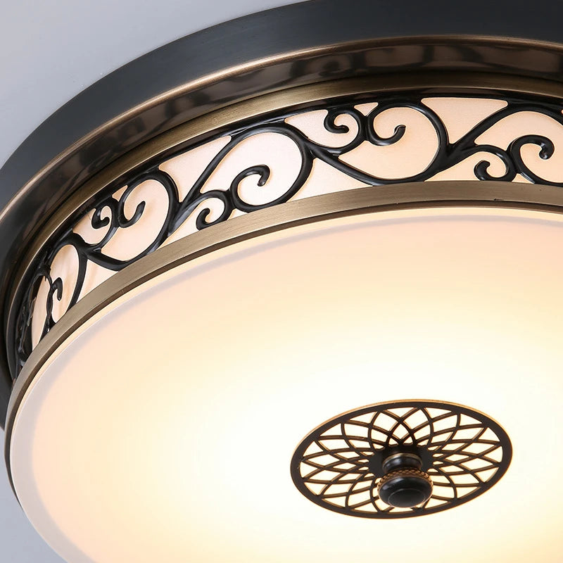 plafonniers led circulaires style rétro américain décoration moderne - vue 6 sur 8