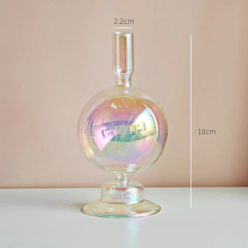 bougeoir en verre décoration nordique pour mariage et fleurs - vue 16 sur 22