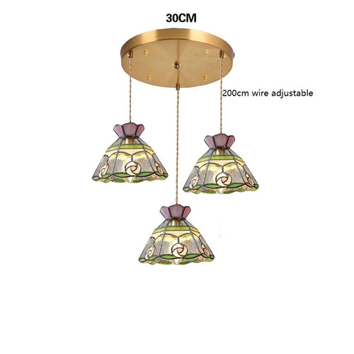 suspension fleur verre cuivre nordique moderne led iwhd europe syle - vue 16 sur 26