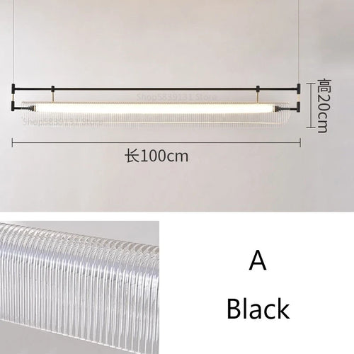 suspension minimalistes italiennes en acrylique led modernes - vue 12 sur 18