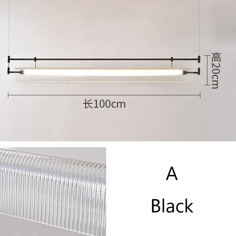 suspension minimalistes italiennes en acrylique led modernes - vue 11 sur 18