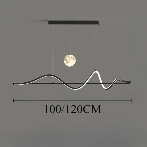 suspension linéaire moderne pour décoration intérieure nordique - vue 9 sur 8