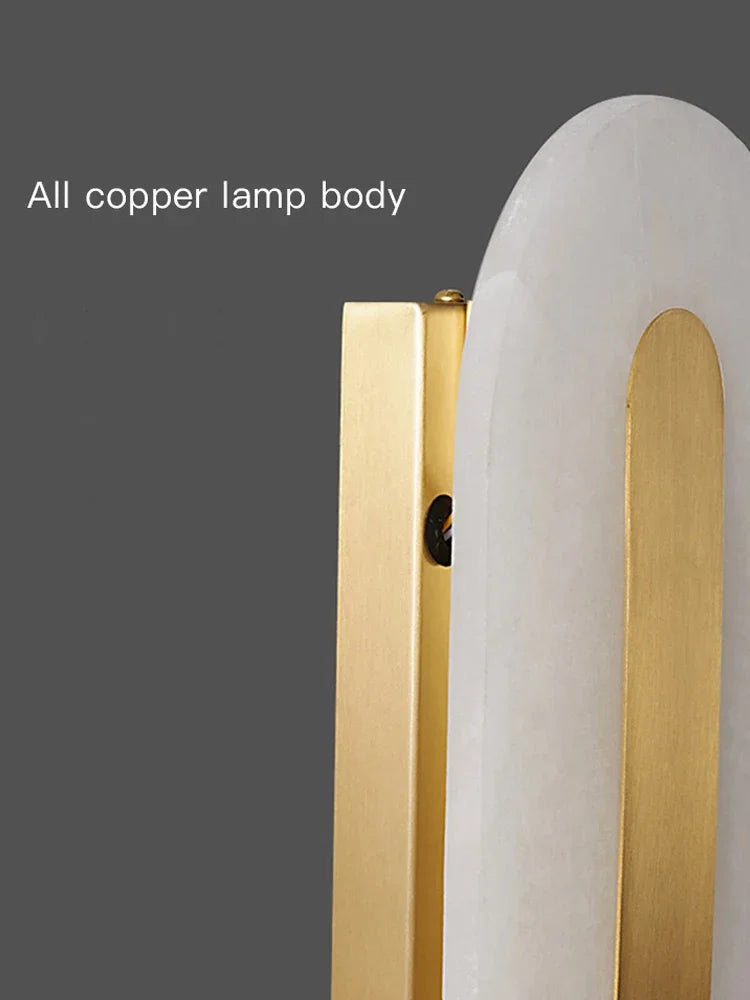 applique murale en marbre éclairage led décoratif pour intérieur moderne - vue 6 sur 12