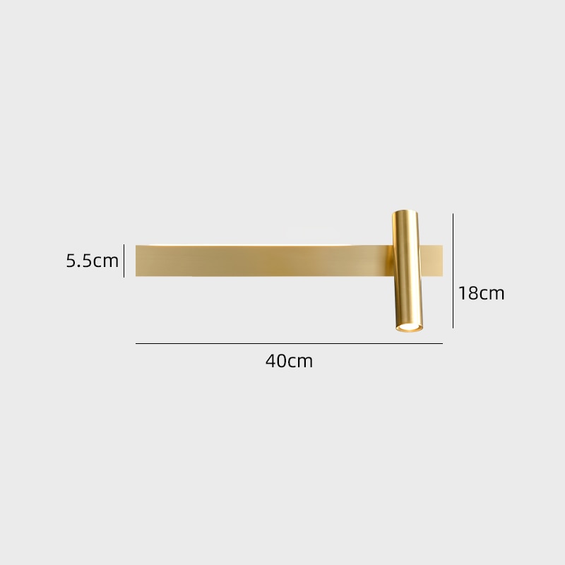 Applique murale minimaliste LED avec spot Irvinne - vue 7 sur 8