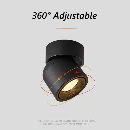 spot led brilm moderne intérieur aluminium downlight réglable 360° - vue 3 sur 11