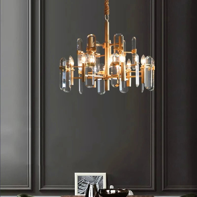 home decorationPendant lights, luxury crystal living room chandelier, dining room Pendant lamp, ceiling light, indoor lighting - vue 6 sur 12