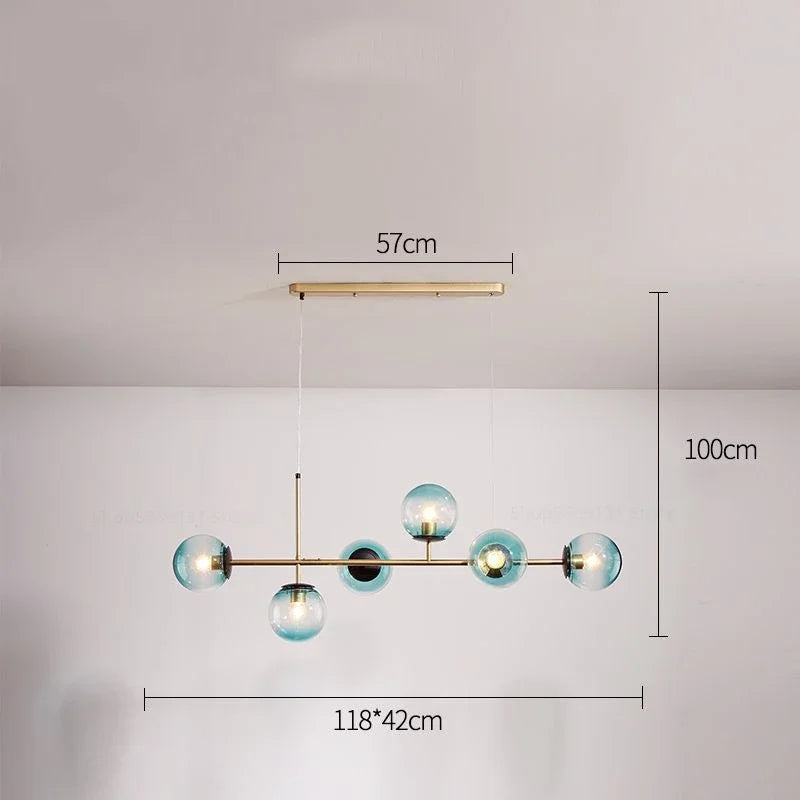 suspension nordique moderne en verre pour salon - vue 11 sur 16