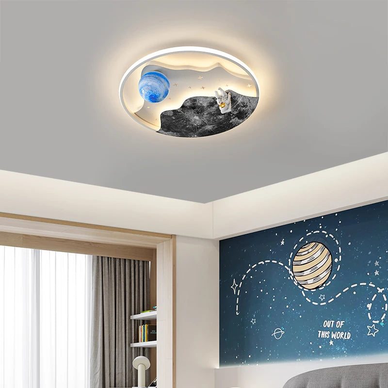 lustre astronaute créatif pour décoration intérieure lumineuse - vue 2 sur 8