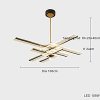 lustre led minimaliste postmoderne créatif design suspension