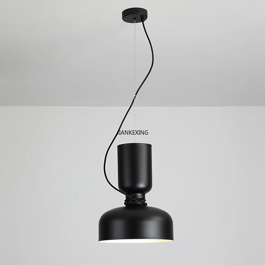 lustre d'art créatif danois en fer forgé idéal pour restaurant - vue 2 sur 24