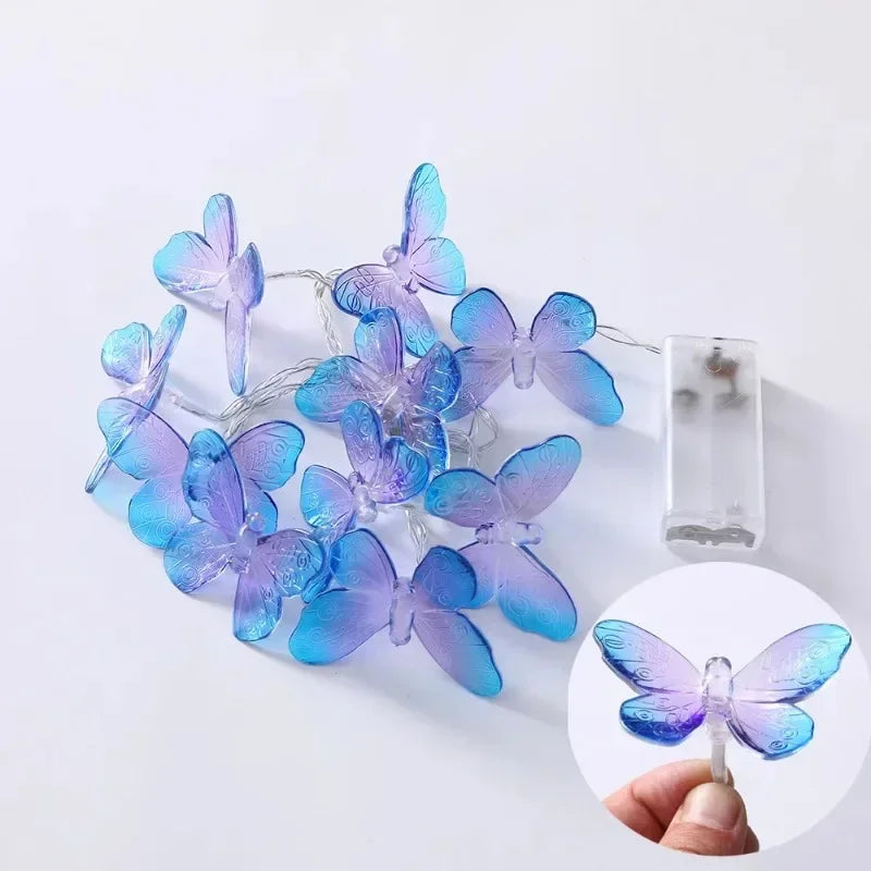 guirlande lumineuse led papillon pour fêtes et décorations intérieures - vue 6 sur 9