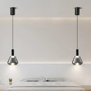Lampes en verre multicolores en fer