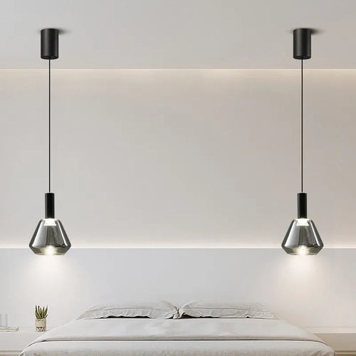 Lampes en verre multicolores en fer - vue 4 sur 10