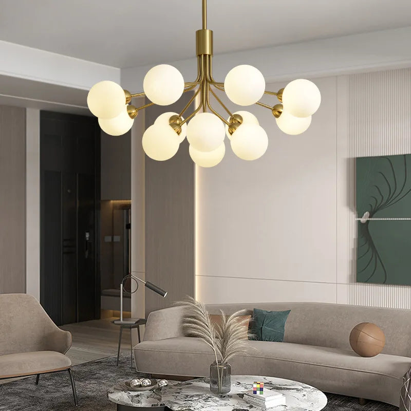 lampe nordique luxe en verre pour éclairage créatif moderne - vue 3 sur 10