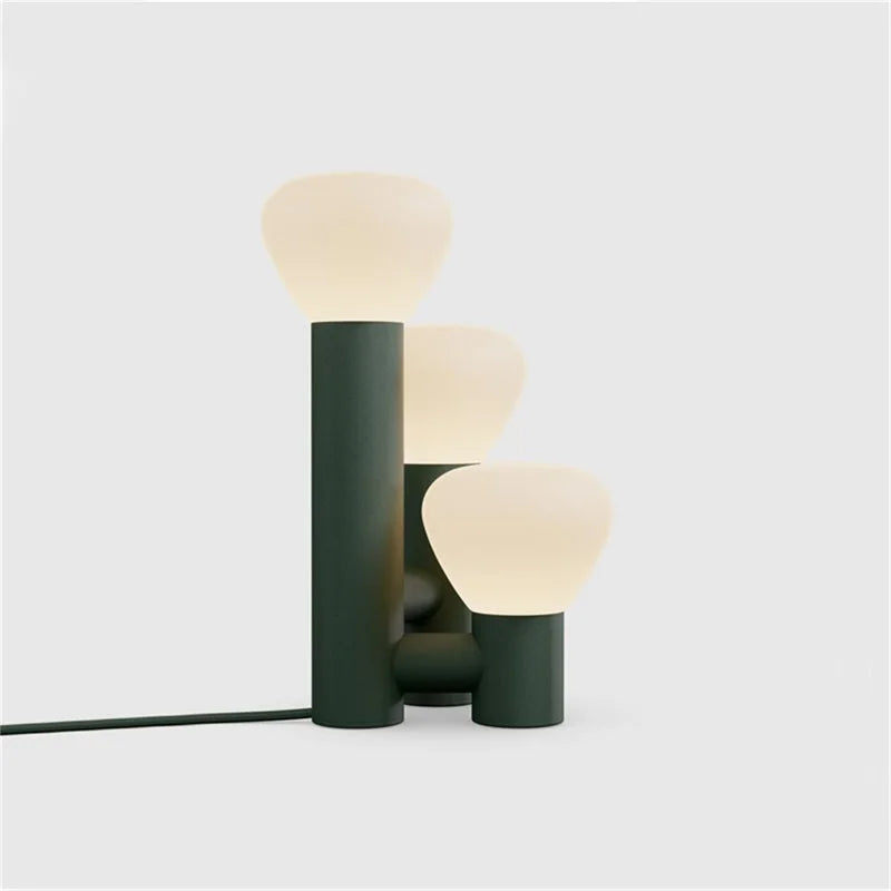 lampe à poser en verre coloré pour décoration intérieure