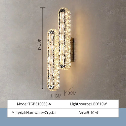 lustre led moderne en cristal avec intensité variable pour la maison