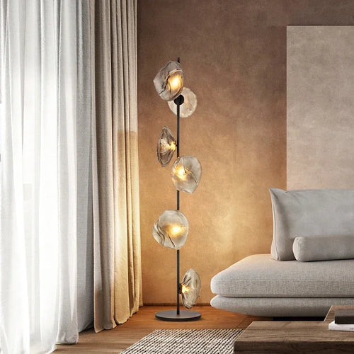 Scandinavia Glass Shade Led Floor Lamp Living Room Home Decor Corner Sofa Bedroom Bedside Standing Table Light - vue 3 sur 14