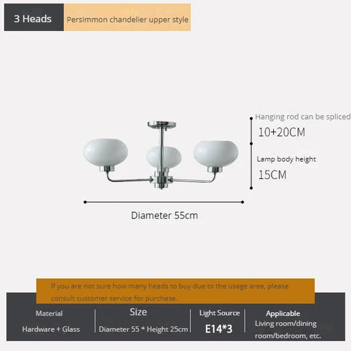 lustre moderne bauhaus en verre pour salon nordique - vue 8 sur 22