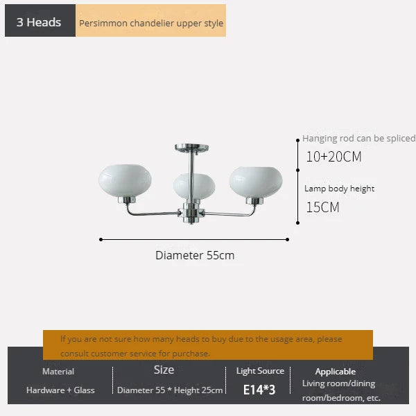 lustre moderne bauhaus en verre pour salon nordique - vue 8 sur 22