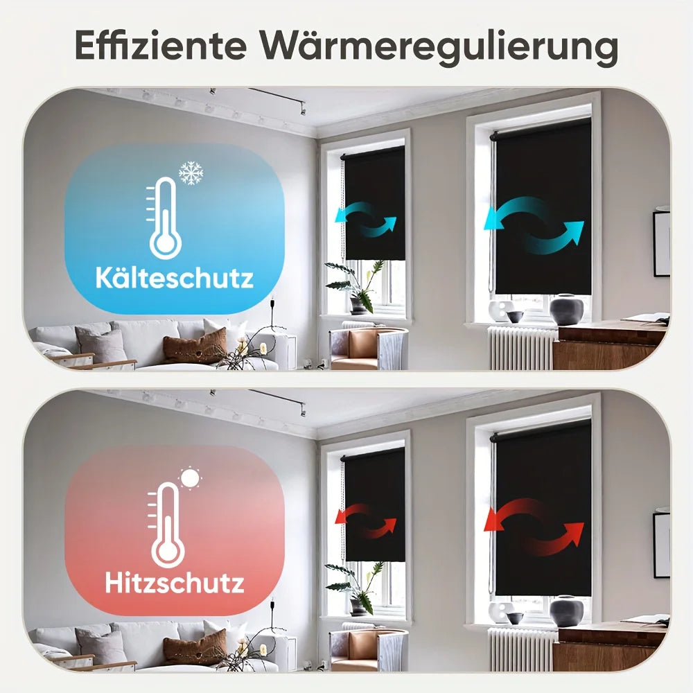 Store occultant double couche sans percage pour chambre - vue 4 sur 6