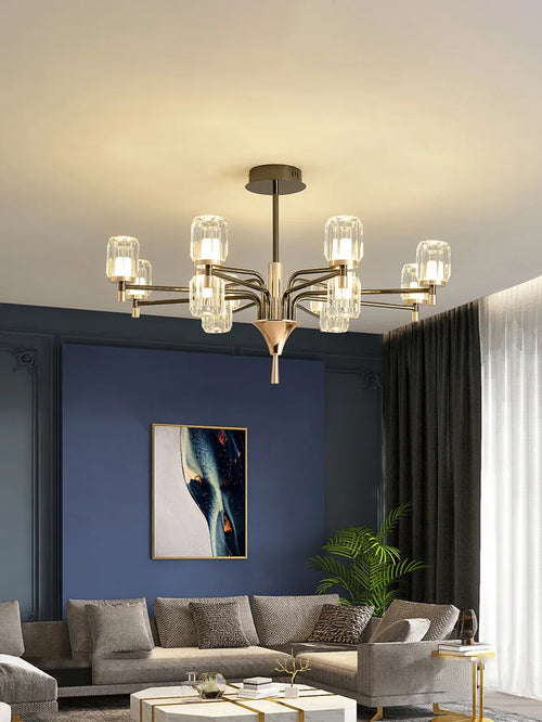 lustre moderne éclairage intérieur suspension design élégant - vue 5 sur 9
