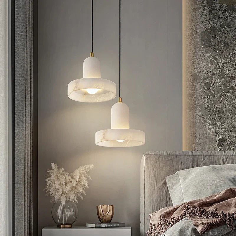 suspension moderne en marbre naturel pour décoration intérieure - vue 3 sur 9