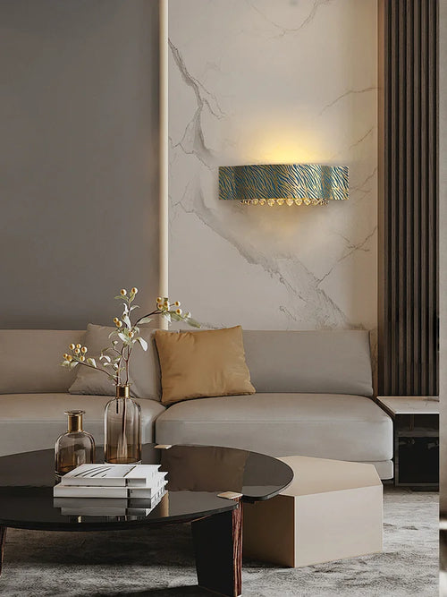 lustre en cristal cuivre postmoderne avec led dimmable - vue 6 sur 21